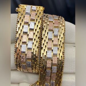 IBB Sterling Silver 925 Italian Wide Woven Mesh Bracelet